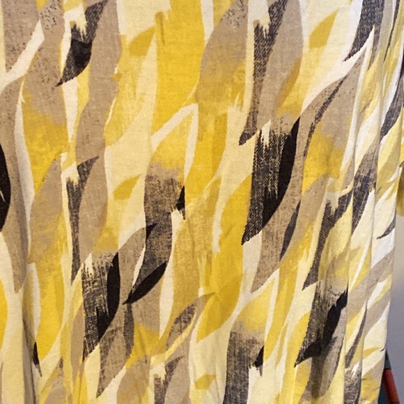 IM Collection Printed Scoop-Neck Top Yellow Solano Stripe size 2X multi color - Picture 7 of 11